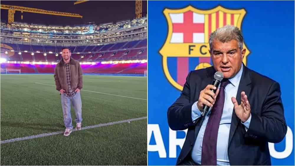 Laporta : « J'étais heureux de revoir Messi au Camp Nou, mais nous ne savions pas qu'il viendrait »