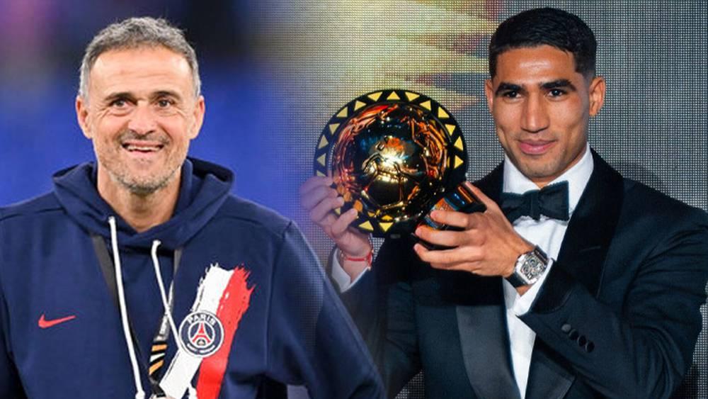 إنريكي بعد فوز حكيمي بالكرة الذهبية الأفريقية: "لا أراه مجرد ظهير فهو يفعل كل شيء سواء في الدفاع أو الهجوم"