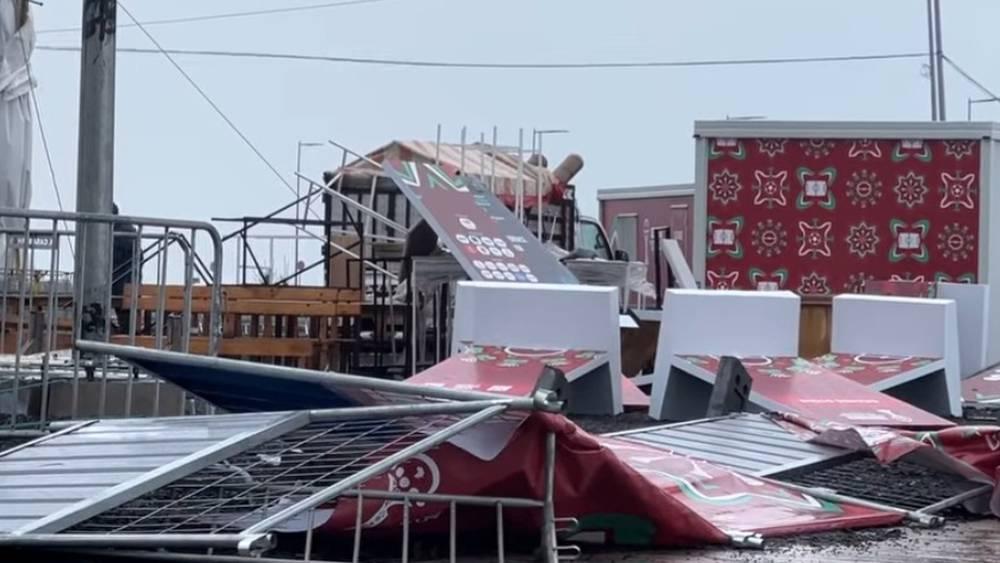 انهيار "الفان زون" بالدار البيضاء قبل خمسة أيام من انطلاق كأس أمم أفريقيا