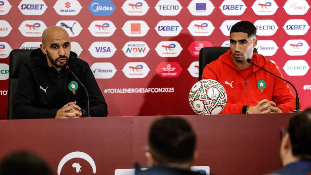 CAN 2023 : Regragui et Hakimi en conférence de presse avant la Zambie