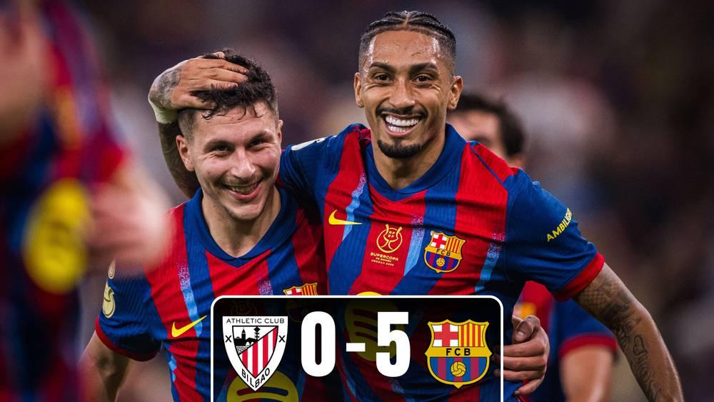 برشلونة "بلا رحمة" يقسو على أتلتيك بلباو ويتأهل إلى نهائي السوبر الإسباني