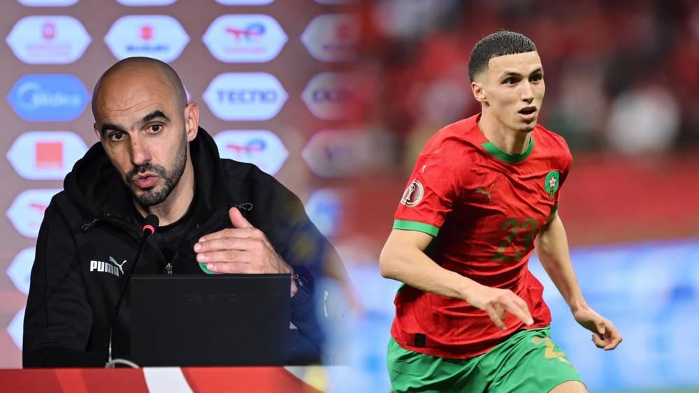 الركراكي: "الخنوس عليه ضغط كبير وعندما يلعب كرة قدم سهلة فهو أحد أفضل اللاعبين"