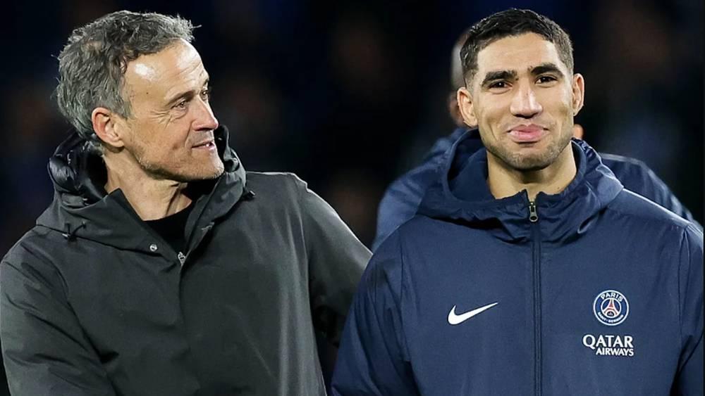 إنريكي متحدثا عن حكيمي: "اللعب بألم بعد العودة من إصابة خطيرة أمر طبيعي والتعافي يجب أن يكون سريعا"