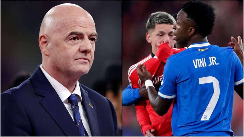 إنفانتينو يُدين واقعة العنصرية ضد فينيسيوس ويؤكد: "لا لأي شكل من أشكال التمييز!"