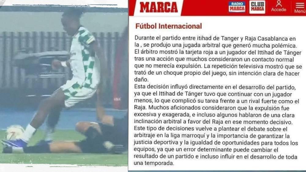 المصداقية في خبر كان.. مواقع ومحطات إذاعية تتداول خبرا زائف لـ"ماركا" يخص طرد مباراة الرجاء وا.طنجة!