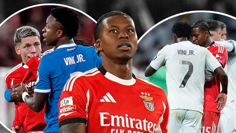 كابرال يعتذر لجماهير بنفيكا بعد أن طلب تبادل القميص مع فينيسيوس