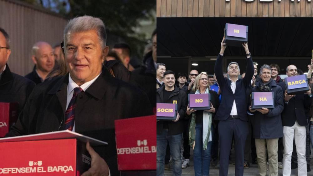 برشلونة يعتمد خوان لابورتا وفيكتور فونت مرشحين وحيدين لرئاسة النادي