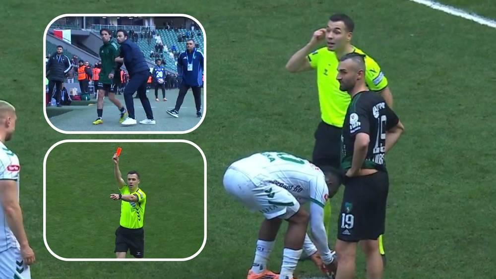 احتجاجًا على ركلة جزاء في الدقيقة 90’.. مدرب كوجالي سبور التركي يطلب من بدلاء فريقه مغادرة الملعب والحكم يطرده!