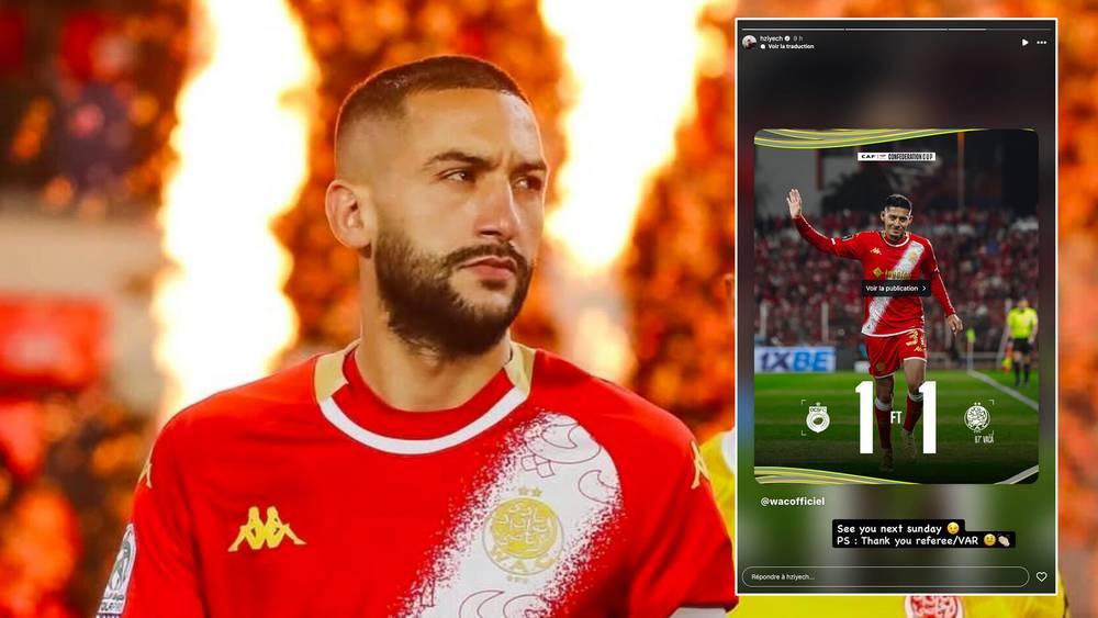 زياش ينتقد الطاقم التحكيمي لمباراة الوداد وأولمبيك آسفي: "شكرا للحكم ولـ'الفار'"