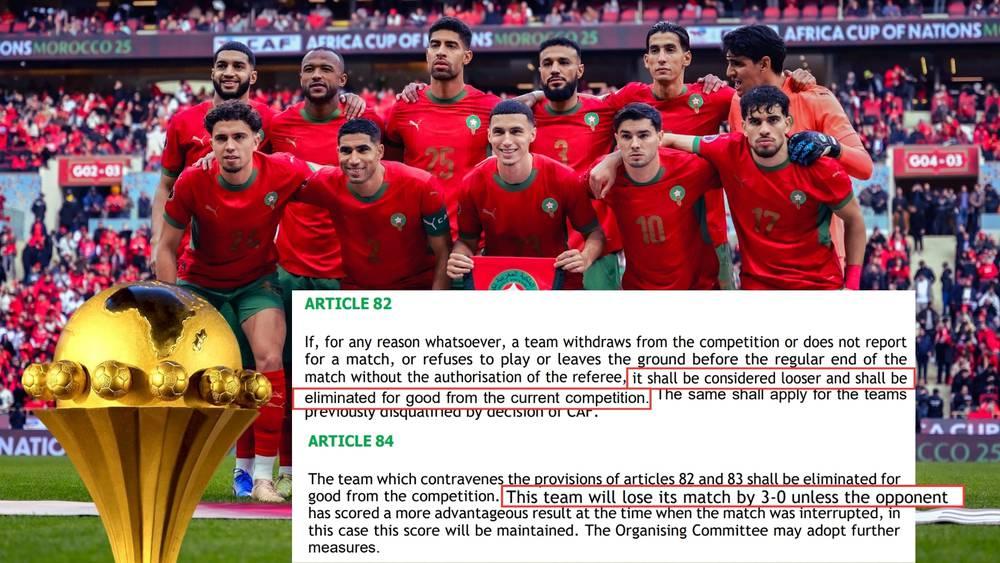 شرح المادتين 82 و84: كيف بنت لجنة الاستئناف في "الكاف" قرارها باعتبار السنغال منسحبة وتتويج المغرب