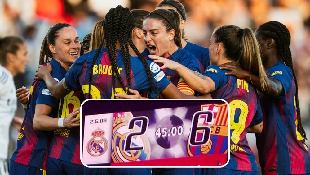 برشلونة النسوي يسحق ريال مدريد (2-6) في دوري الأبطال ويعيد "سداسية البيرنابيو" عام 2009