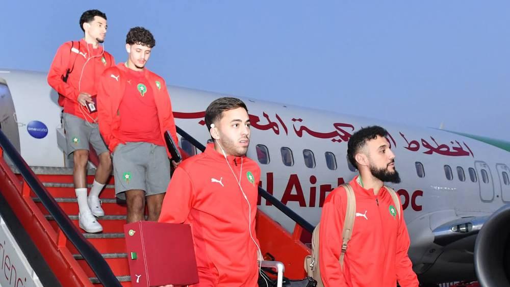 المنتخب المغربي يحط الرحال بمدريد استعدادا لمواجهة الإكوادور وديا