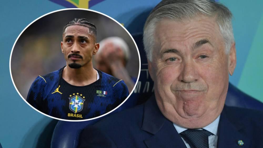 أنشيلوتي: "رافينيا شعر بانزعاج في العضلة أمام فرنسا لذلك تم استبداله بين شوطي المباراة"