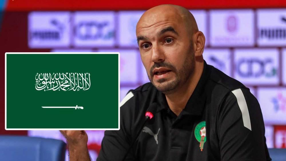 الرياضية السعودية/ الركراكي يقترب من تدريب المنتخب السعودي بنسبة تصل إلى 80%
