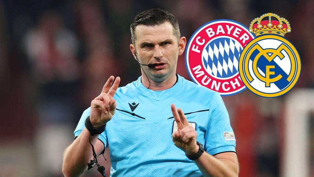 الحكم الإنجليزي مايكل أوليفر يقود مباراة ريال مدريد ضد بايرن ميونخ