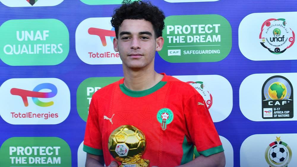دوري اتحاد شمال أفريقيا/ آدم بوغازير يتوج بجائزة رجل مباراة المنتخب المغربي لأقل من 17 سنة أمام ليبيا