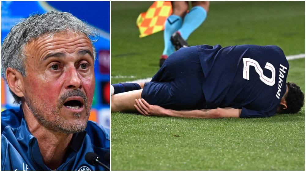 إنريكي عن إصابة حكيمي أمام بايرن ميونخ: "آمل أن تكون مجرد تشنجات وغدا سنرى حالته"