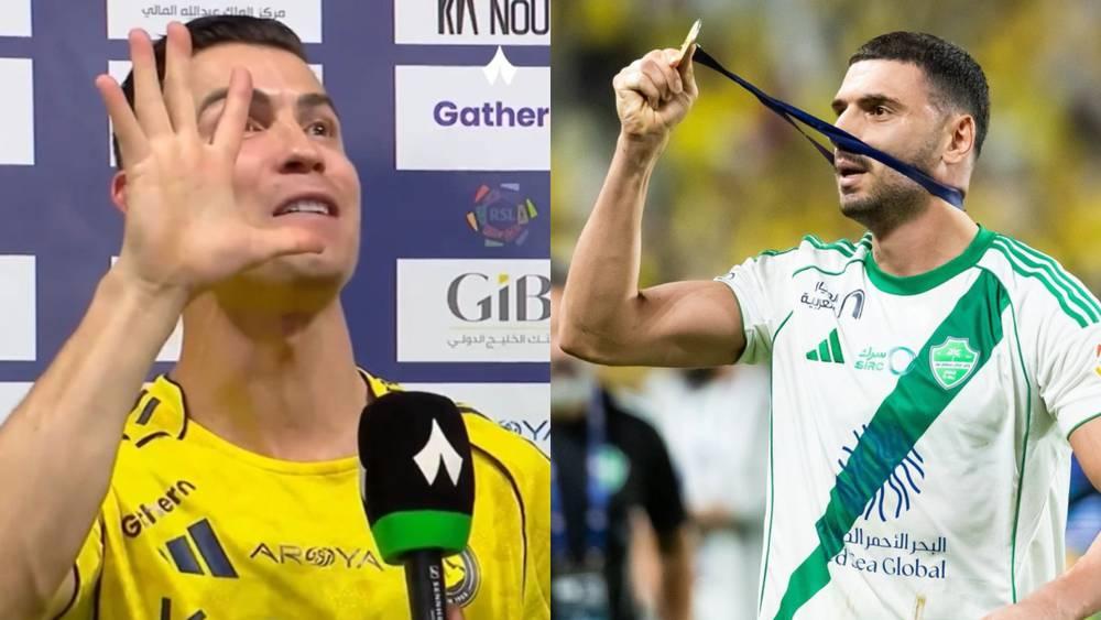 كريستيانو رونالدو يرد على استفزاز مشجع أهلي جدة بخماسية دوري أبطال أوروبا