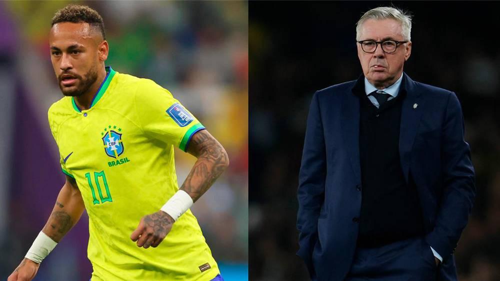 أنشيلوتي: "نيمار في حالة بدنية جيدة وسيكون لاعبًا مهمًا جدًا بالنسبة لنا في كأس العالم"