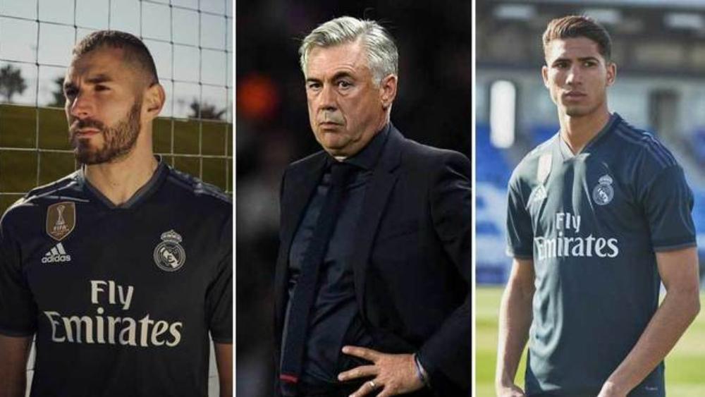 أنشيلوتي حاول ضم الثنائي حكيمي وبنزيمة