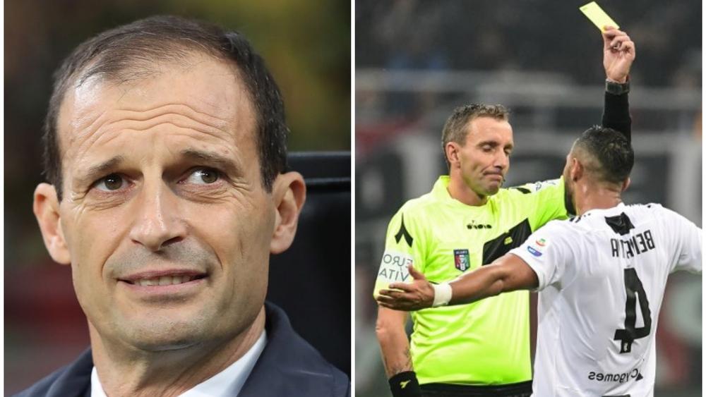 أليغري يُوبِّخُ صحفياً دِفاعاً عن لاعبه بنعطية