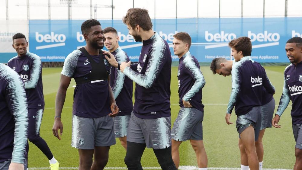 برشلونة يخوض حصته التدريبية وسط الغيابات
