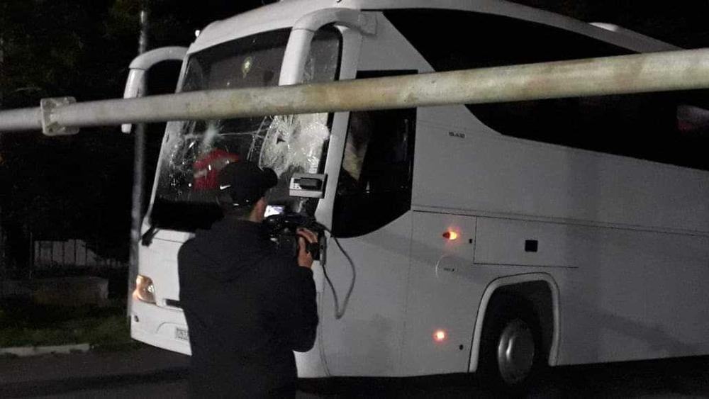 حافلة لوبي ستارز النيجيري تتعرض لحادثة سير عند مدخل مركب الأمير مولاي عبد الله