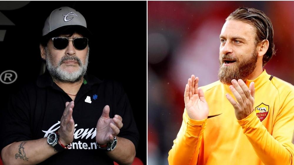 مارادونا يرحب بقدوم دي روسي لبوكا جونيورز