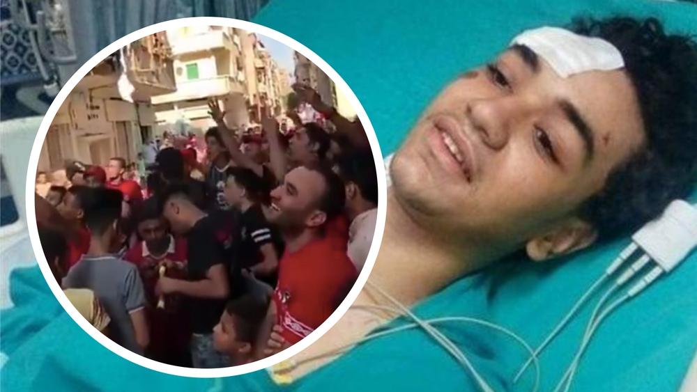 بعدما فقد قدمه حبًا في الأهلي المصري .. الجماهير تتجمع تحت بيت مشجع مكلوم