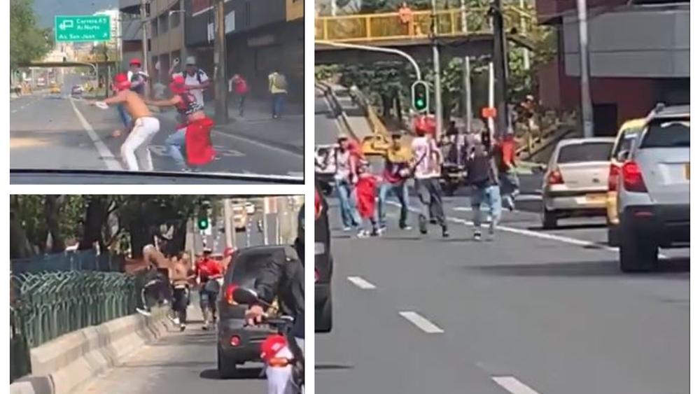 مشاهد صادمة.. صراع بـ"السيوف" بين جماهير فريقين في كولومبيا