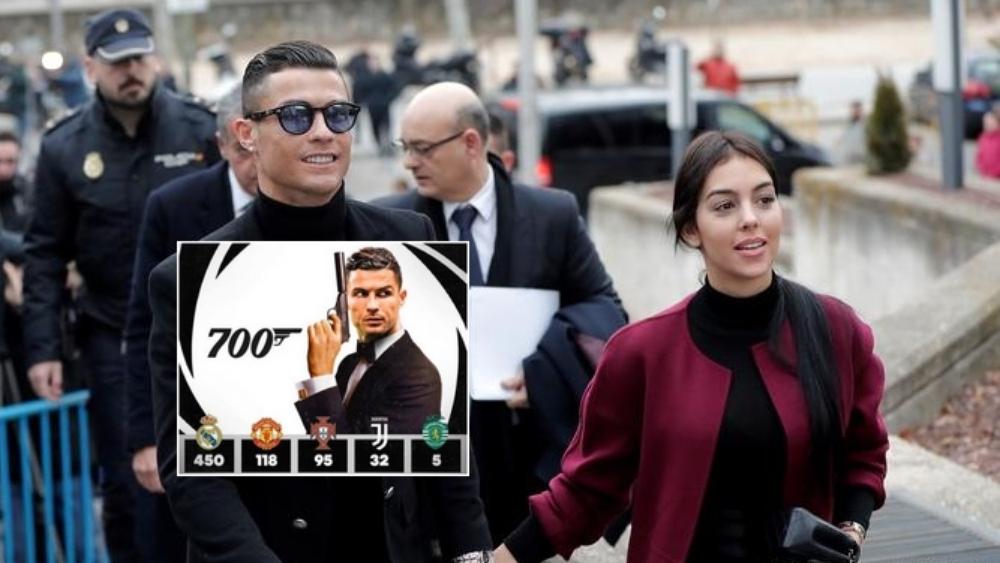 جورجينا تُهنئ كريستيانو رونالدو بتشبيهه بـ"جيمس بوند"