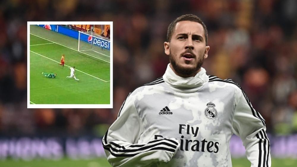 السخرية تطال هازارد بعد إضاعة انفراد أمام شباك غلطة سراي الخالية