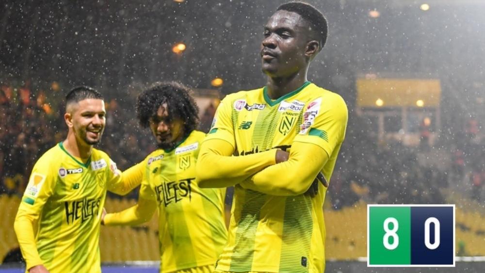 نانت يسحق باريس بثمانية أهداف للا شيء.. ويحقق أكبر نتيجة في كأس الرابطة الفرنسية