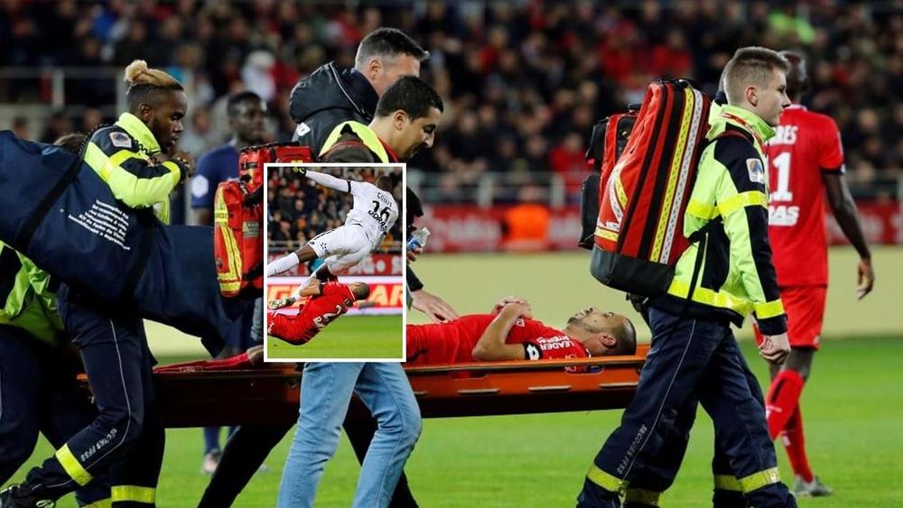 فؤاد شفيق يتعرض لإصابة خطيرة أمام سان جرمان.. ومدربه يؤكد أنه "فقد ذاكرته لفترة قصيرة"