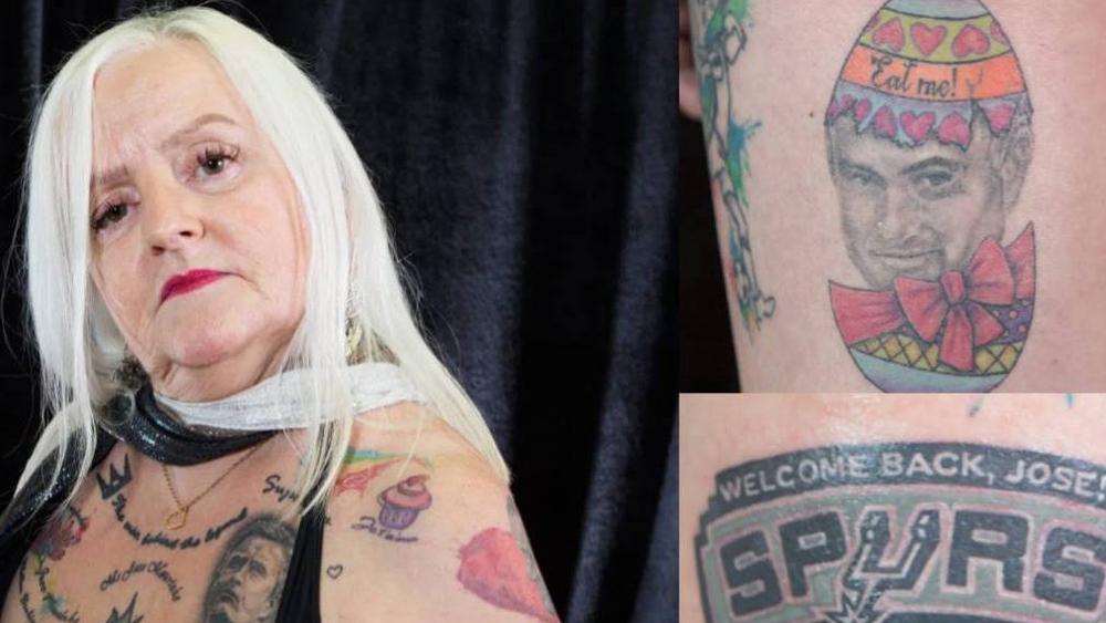 "مجنونة مورينيو" وشمت على جسدها 38 صورة للبرتغالي