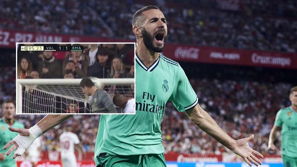 في لقطة "مثيرة".. كورتوا يتحول إلى "مهاجم" وبنزيما "ينقذ" ريال مدريد من الهزيمة في آخر الثواني!