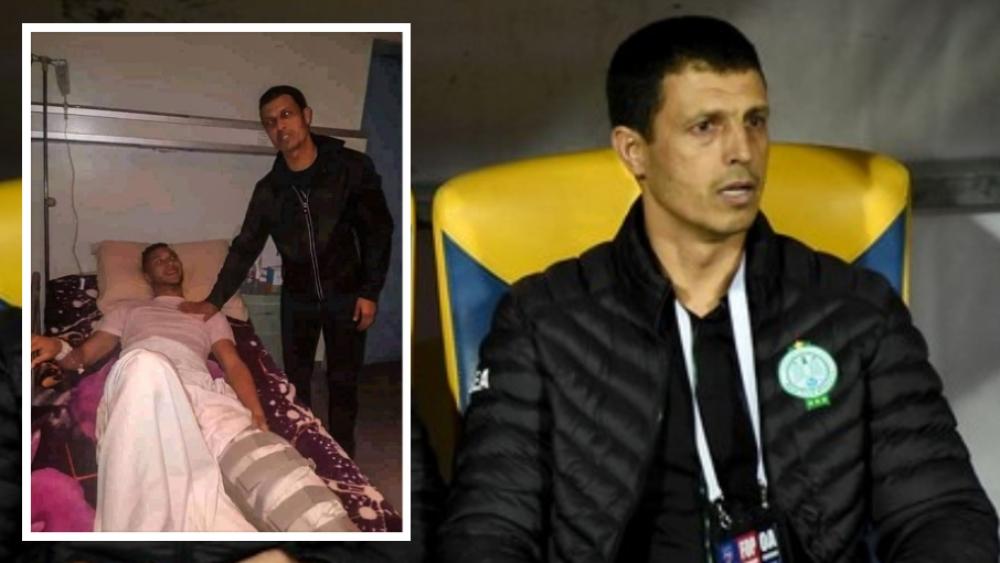 المدرب الرجاوي جمال سلامي يزور أشرف داري بعد العملية الجراحية