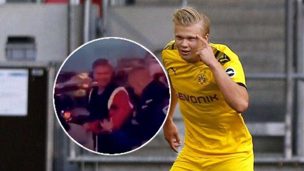 بالفيديو | طرد هالاند من ملهى ليلي في النرويج بعد شجار مع رجال الأمن