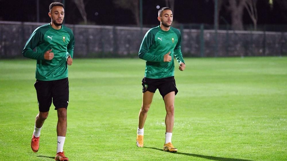 المنتخب الوطني يخوض أول حصة تدريبية استعدادا لمواجهتي أفريقيا الوسطى