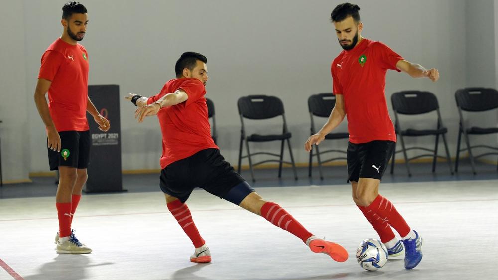 المنتخب الوطني لكرة القدم داخل القاعة يُجري آخر حصة تدريبية قبل افتتاح المشاركته بالبطولة العربية بمواجهة الإمارات