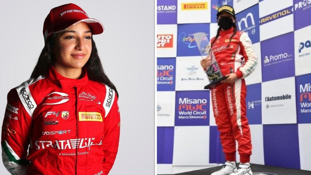 الإماراتية "حمد القبيسي" تدخل التاريخ باعتلائها منصة التتويج في سباقات الفورمولا 4 الإيطالية