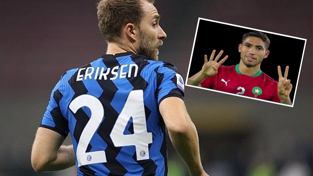 حكيمي يهز مرمى بوركينا فاسو ويعبر عن تضامنه مع زميله في الإنتر إريكسن