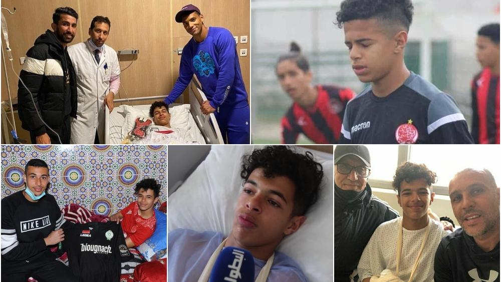 بعد تعرضه لاعتداء شنيع وقطع أربطة يده.. حارس فتيان الوداد بدر القدميري يتحوّلُ إلى مهاجم ويسجل أولى أهدافه الرسمية مع الحمر