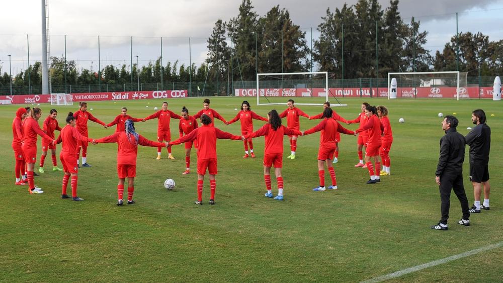 ثالث حصة تدريبية للمنتخب المغربي النسوي استعدادا لـ"الكان"