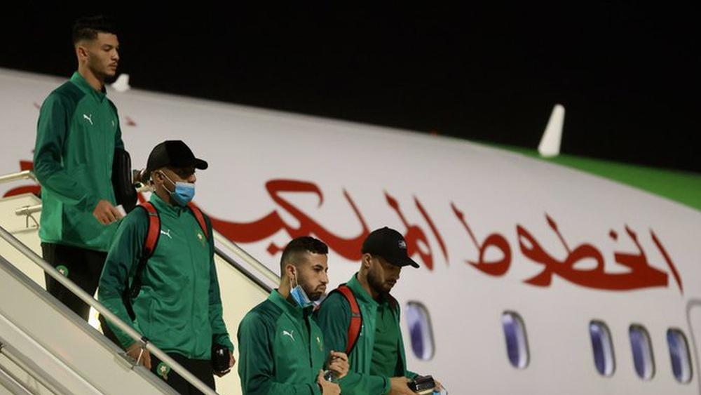 L'arrivée de l'équipe nationale A' au Qatar