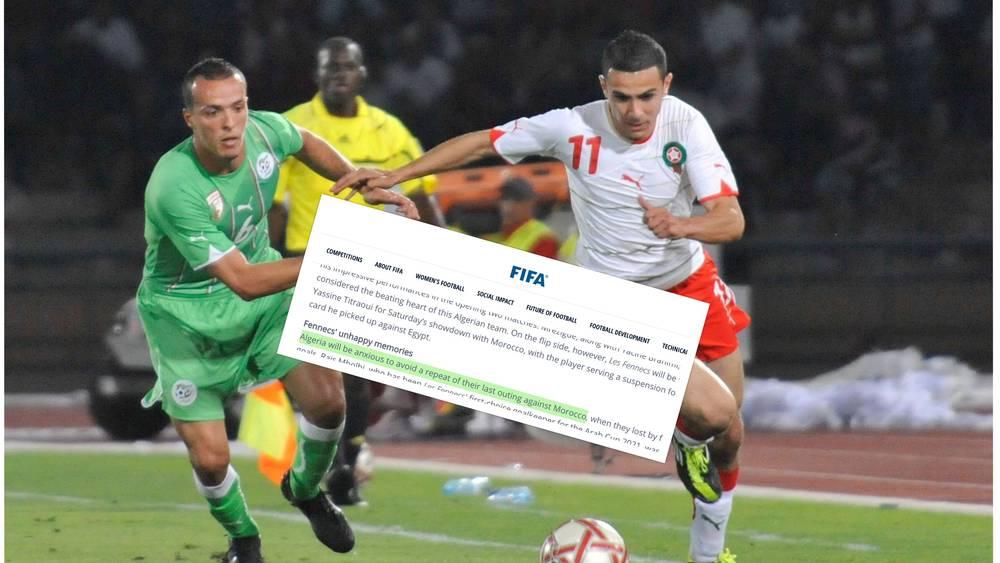 مَوقع "الفيفا": "الجزائر ستواجه المغرب والقلق يُساورها من تكرار سيناريو الهزيمة برباعية 2011"