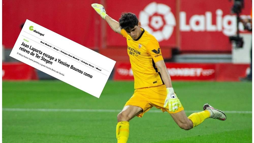 تقارير إسبانية/ برشلونة يستهدف بونو ولابورتا اختار المغربي لخلافة شتيغن في حال رحيله