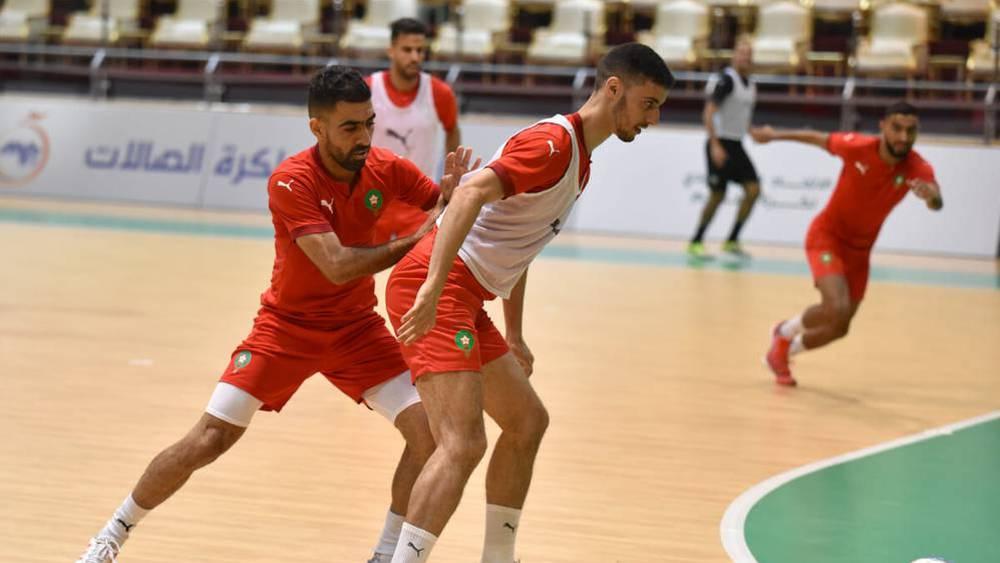 Première séance d'entraînement de l'équipe nationale du Maroc de futsal