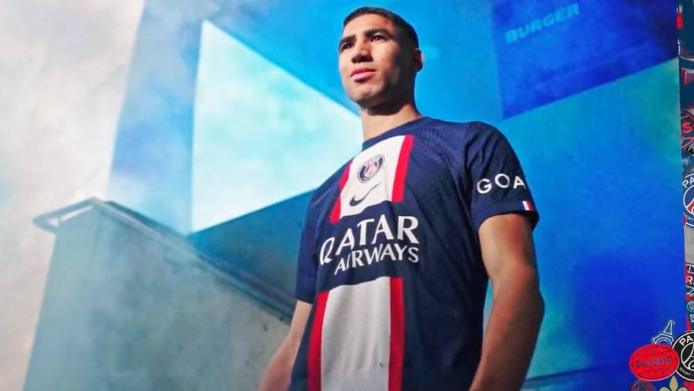 بالفيديو/ حكيمي يتصدر إعلان قميص باريس سان جيرمان الجديد وميسي ومبابي حاضران