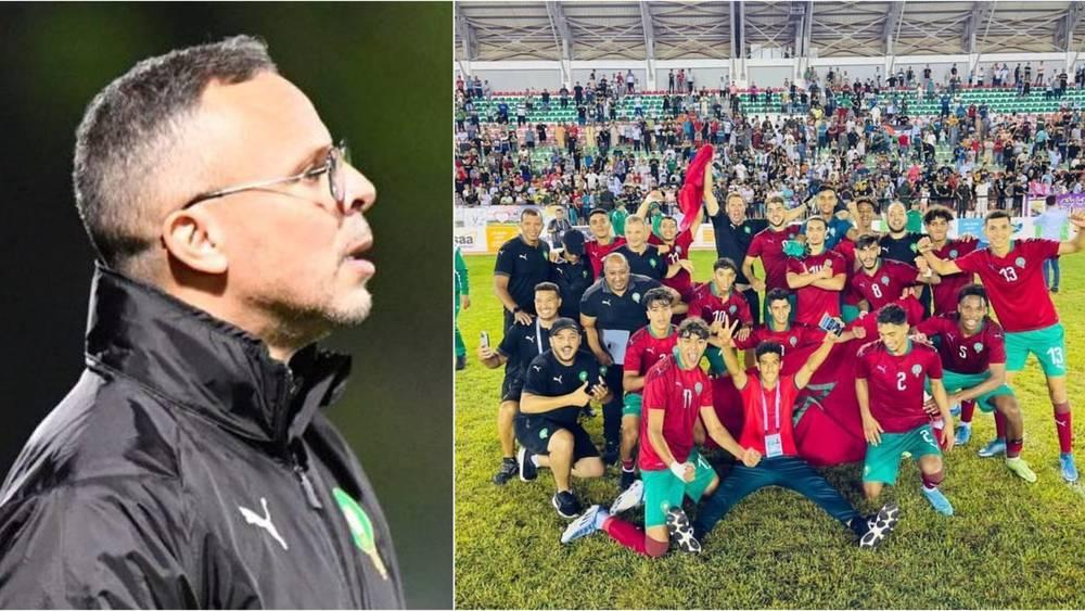 مدرب ولاعبو المنتخب المغربي تحت 20 سنة للبؤات الأطلس: "نفتخر بكن وأنتن مثال لنا.. حظ سعيد في الحفاظ على الكأس بالمغرب"